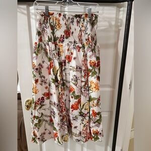 NWT j crew smocked waist skirt in Ratti tropical floral size small